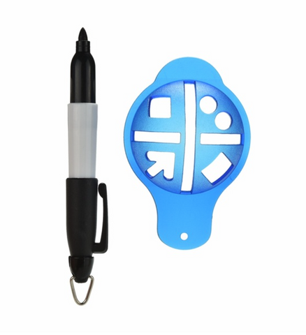 Golf Ball Line Clip Liner Marker Pen Template Alignment Marks Tool Putting Aids