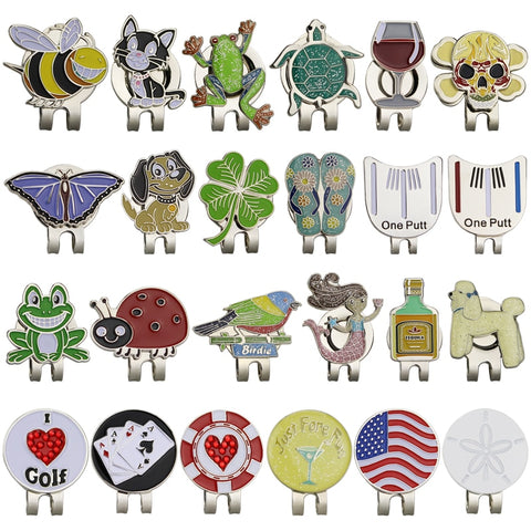 New Arrival Golf Marker w Golf Hat Clip Magnetic Alloy Golf Mark for Golf Ball Sport Drop Shipping