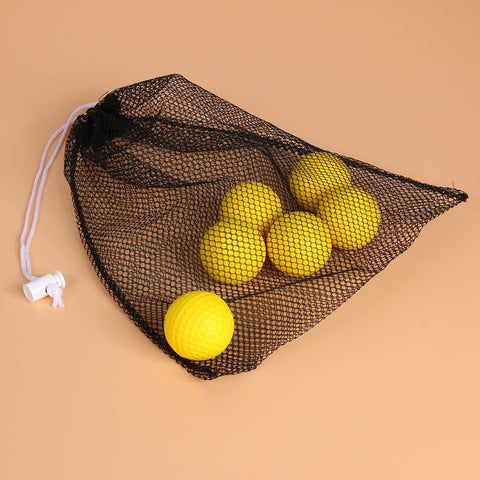 Black Nylon Mesh Net Bag Pouch Golf Tennis 40 Balls Holder Hold Ball Storage Closure Training Aid Durable 280 X 235 X 3MM